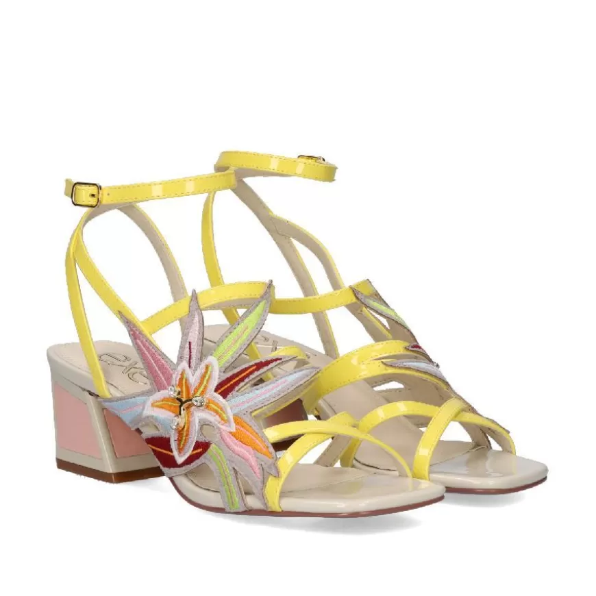 Discount Exé Shoes SANDALIA LUISA 400 - YELLOW/ICE