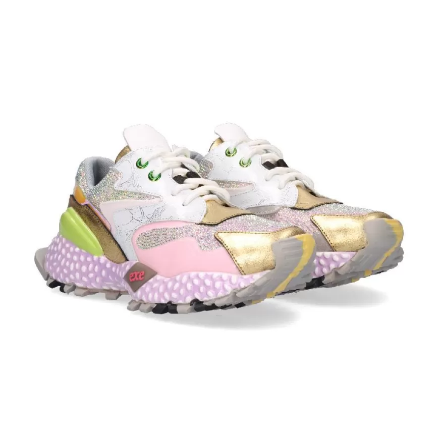 Hot Exé Shoes Sapatilha 134-19 - Gold/Pink