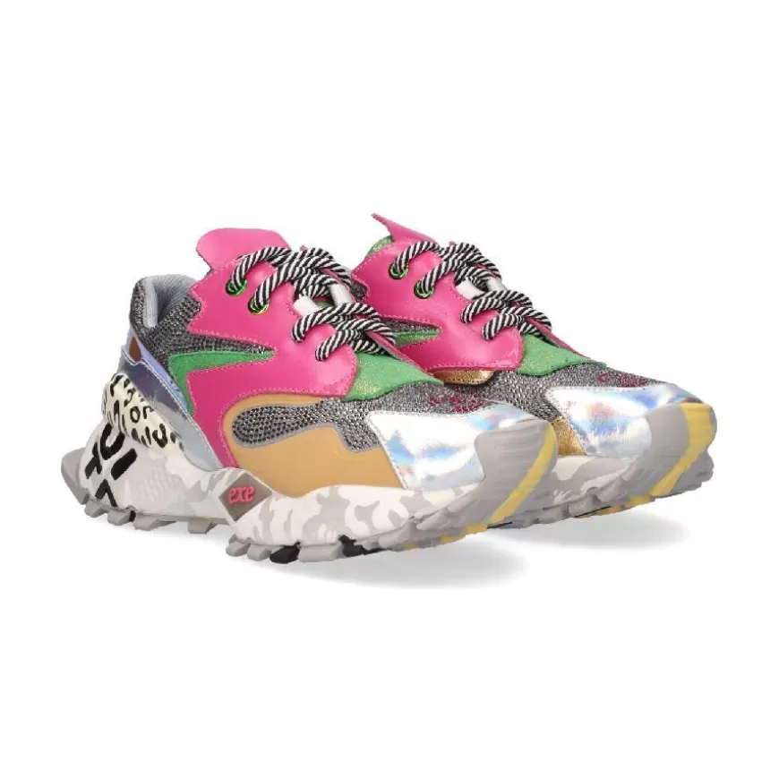 Online Exé Shoes Sapatilha 134-19 - Silver/Fuxia